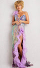Jovani 38678 - Long Dress with Sequined Illusion and Ruffles - Prom