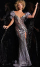 Jovani 38679 - Ruffled Shoulder Sheath Dress - Prom