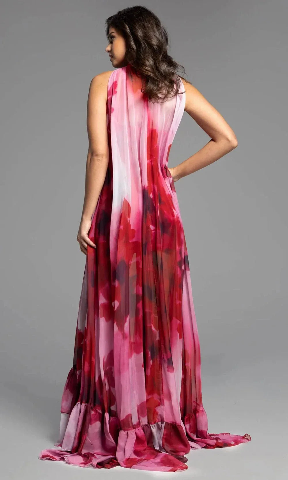 Floral Halter Evening Dress by Jovani 38719