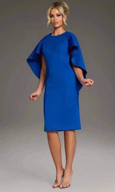 Jovani 38824 - Sleek Cape Sleeve Mini Dress