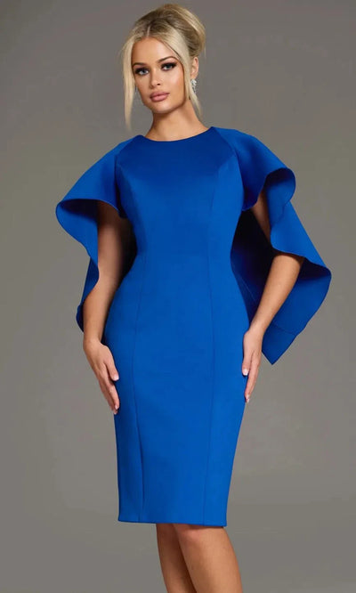 Jovani 38824 - Sleek Cape Sleeve Mini Dress