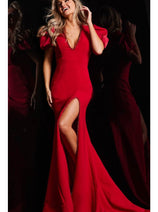 Jovani 38935 - Ruched Floral Long Dress