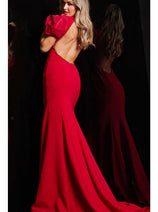 Jovani 38935 - Ruched Floral Long Dress