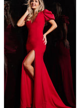 Jovani 38935 - Ruched Floral Long Dress