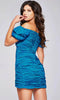 Jovani 39014 - Off-Shoulder Ruched Cocktail Dress - Prom