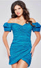 Jovani 39014 - Off-Shoulder Ruched Cocktail Dress - Prom