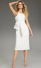 Jovani Floral One-Shoulder Midi Dress