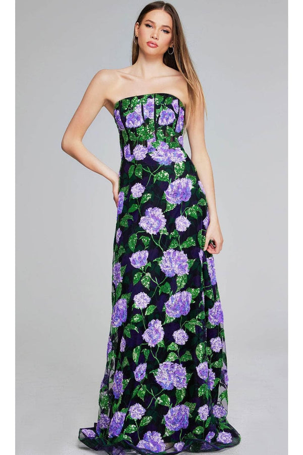Jovani 39116 Floral Sequin Evening Gown - Prom