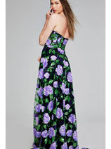Jovani 39116 Floral Sequin Evening Gown
