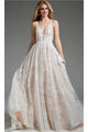 Jovani 39435 - Romantic Floral A-Line Bridal Gown - Prom