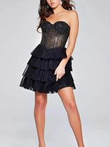 Jovani 39629 - A-Line Bejeweled Cocktail Dress