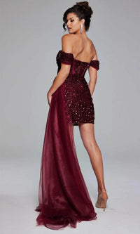 Jovani 39632 Sequined Off-Shoulder Cocktail Dress - Prom