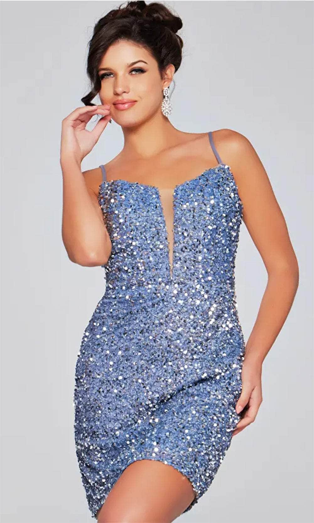 Jovani 39635 - Sequin Sheath Cocktail Dress - Prom