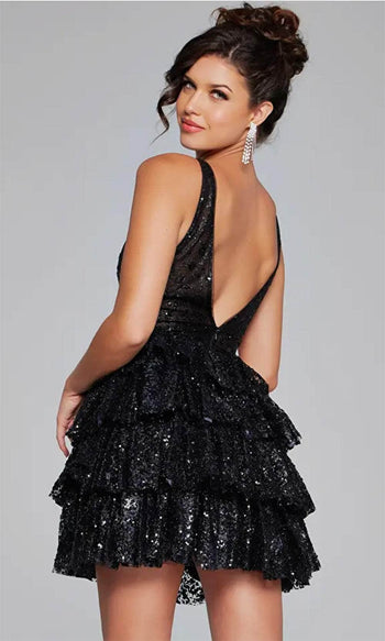Jovani 39700 - Plunging Embellished Cocktail Dress - Prom