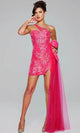 Jovani 39705 - Asymmetric Sequined Cocktail Dress - Prom