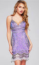 Jovani 39706 - Bead Fringed Cocktail Dress - Prom
