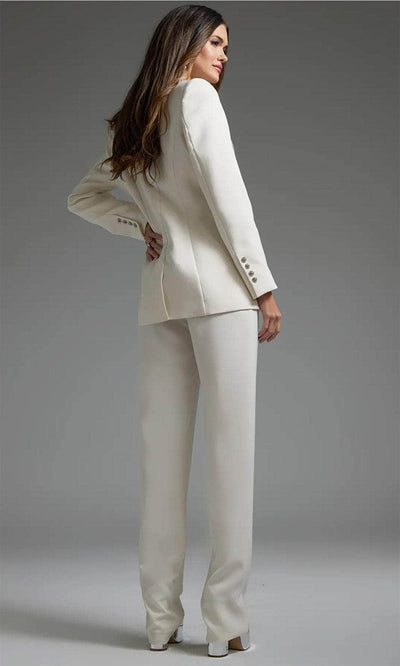 Jovani - 39726 Bridal Pantsuit with Collared Design - Prom
