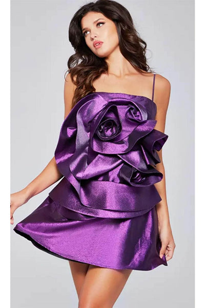 Jovani 39749 - Rose Accented Sleeveless Cocktail Dress - Prom