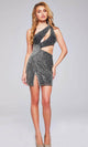 Jovani 39792 - Cocktail Dress with One-Shoulder and Keyhole Detail - Prom