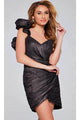 Jovani 39799 - Glitter One-Shoulder Cocktail Dress - Prom