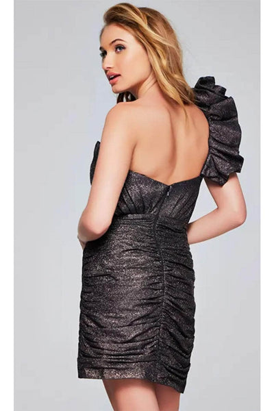 Jovani 39799 - Glitter One-Shoulder Cocktail Dress - Prom