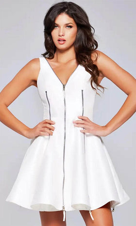 Jovani 39821 - Cocktail Dress with Zipper Details