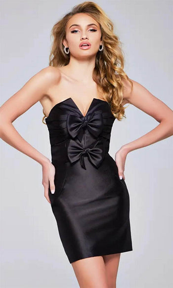 Jovani 39873 - Bow Detailed Cocktail Dress - Prom