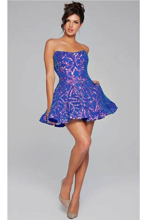 Jovani 39927 - Sequin Strapless Cocktail Dress - Prom