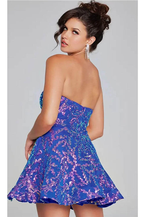 Jovani 39927 - Sequin Strapless Cocktail Dress - Prom