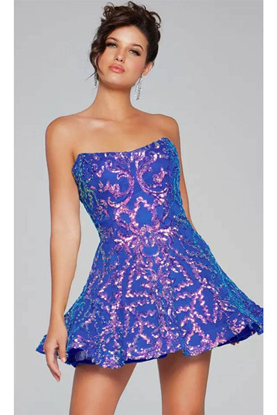 Jovani 39927 - Sequin Strapless Cocktail Dress - Prom
