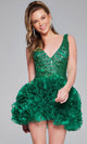 Jovani 39931 - Ruffled Sleeveless Cocktail Dress - Prom