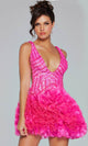 Jovani 39931 - Ruffled Sleeveless Cocktail Dress - Prom