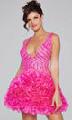 Jovani 39931 - Ruffled Sleeveless Cocktail Dress - Prom