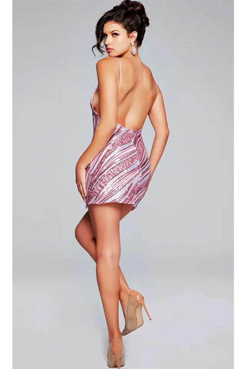 Jovani 39934 - Eye-Catching Sequin Pattern Cocktail Dress - Prom