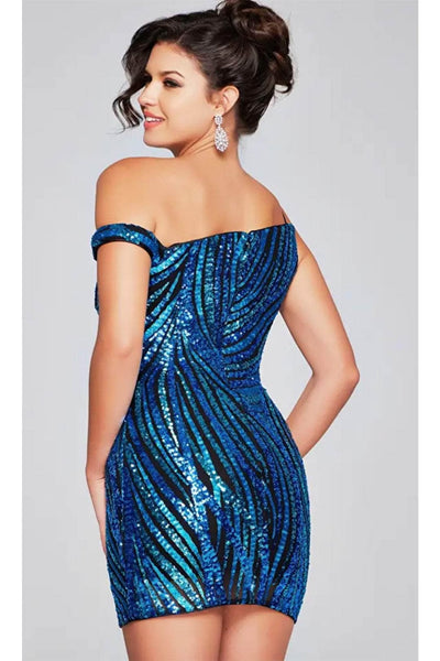 Jovani 39951 - Asymmetric Off Shoulder Cocktail Dress - Prom