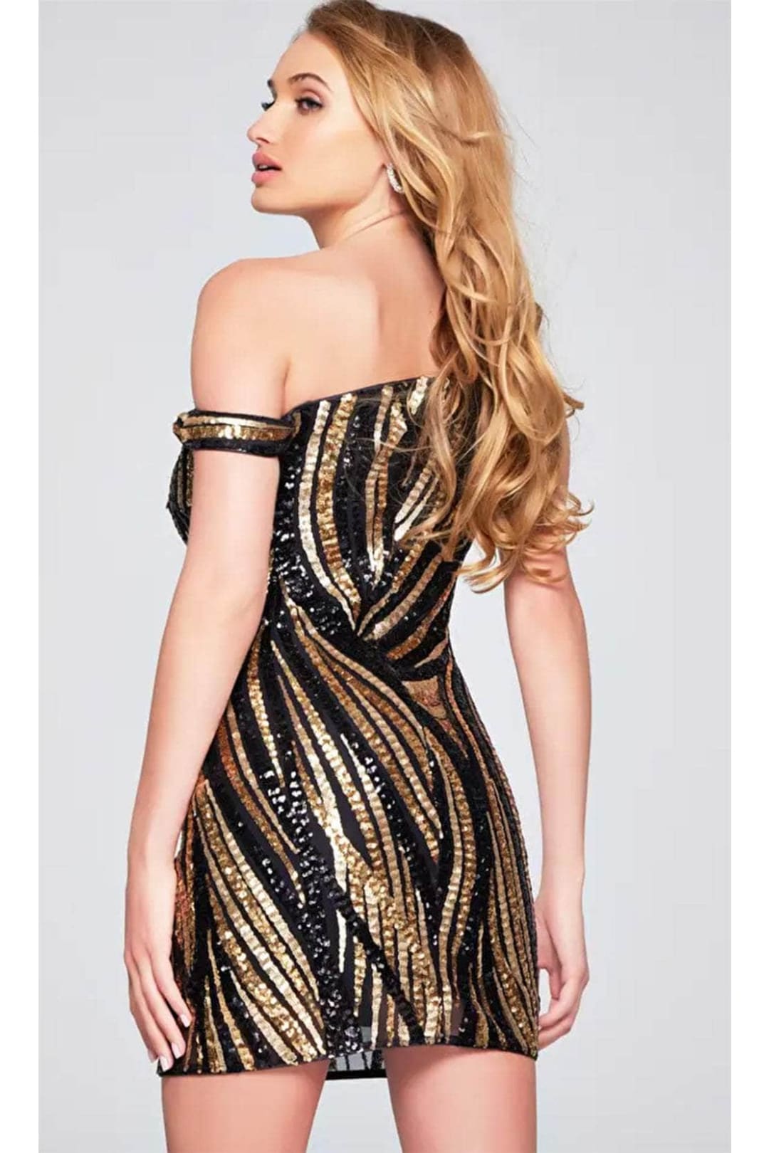 Jovani 39951 - Asymmetric Off Shoulder Cocktail Dress - Prom