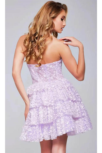 Jovani 40030 - Strapless Sheer Corset Cocktail Dress - Prom