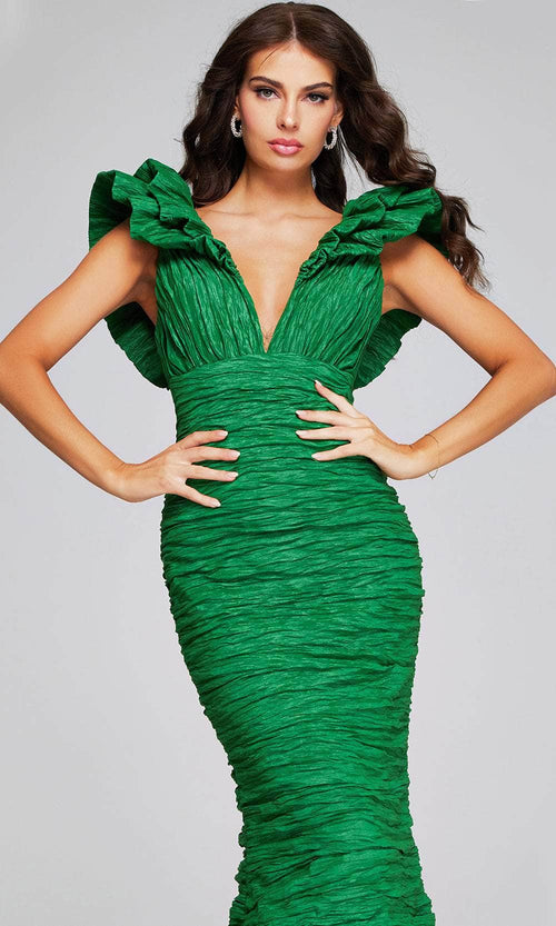 Jovani 40044 - Evening Gown with Tiered Sleeves - Prom