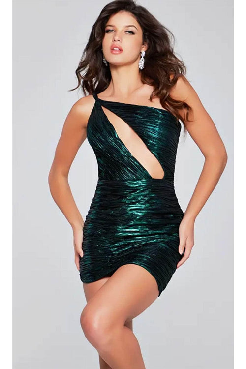 Jovani 40136 - Asymmetric Front Cutout Cocktail Dress - Prom