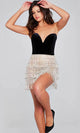 Jovani - 40143 Strapless Cocktail Dress with Fringe Embellishments - Prom