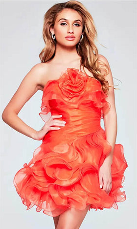 Jovani 40144 - Ruffle Sheath Party Dress