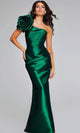 Jovani 40206 - One-Shoulder Evening Gown with Floral Accent - Prom