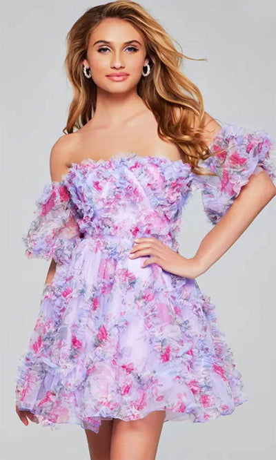 Jovani 40330 - Floral A-Line Party Dress - Prom