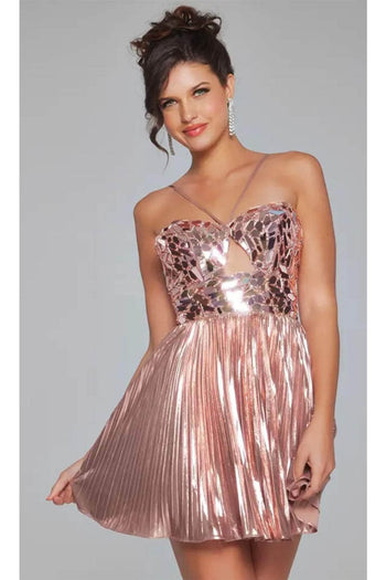 Jovani 40351 - Keyhole Detailed Sleeveless Cocktail Dress - Prom