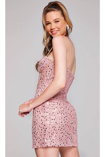 Jovani 40358 - Embellished Corset Bodice Cocktail Dress - Prom
