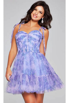 Jovani 40431 - Printed Sleeveless Cocktail Dress