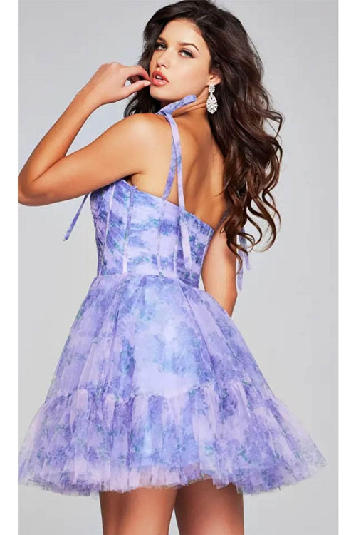 Jovani 40431 - Printed Sleeveless Cocktail Dress - Prom