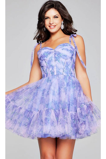 Jovani 40431 - Printed Sleeveless Cocktail Dress - Prom