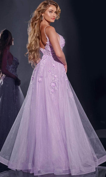 Jovani 40472 - Floral Applique Prom Dress - Prom