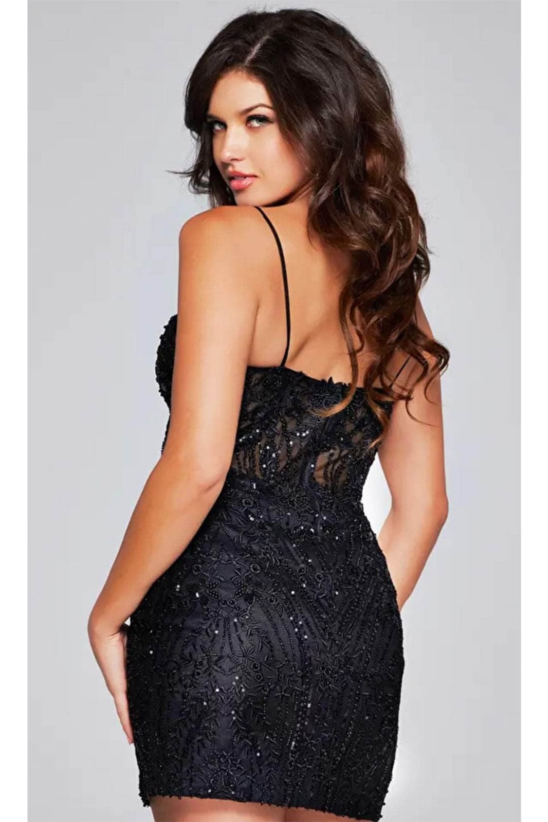 Jovani 40498 - Embroidered Sheath Cocktail Dress - Prom
